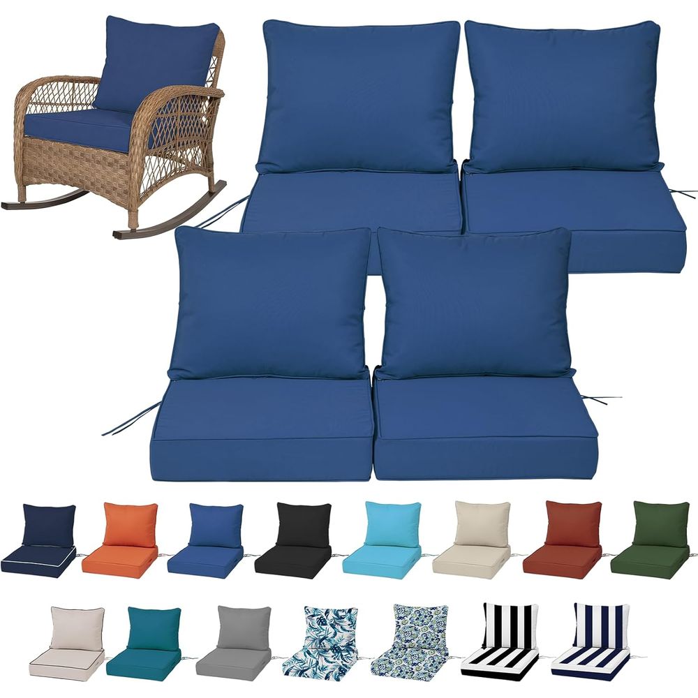 Outdoor Furniture - Juego de 4 Cojines Profundos para