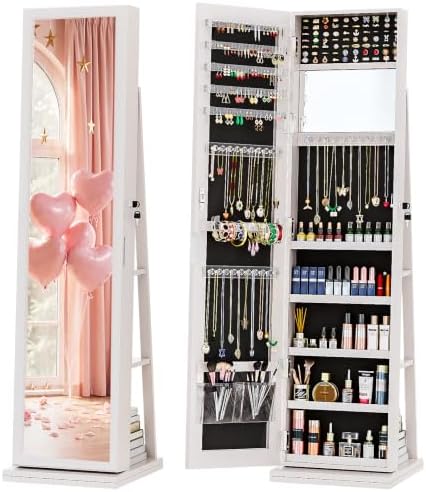 Full Length Mirror Jewelry Armoire - Armario para Joyas 4 en 1