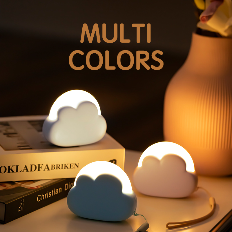 Floating Nightstand With Led Light - Luz nocturna de nube Mini USB