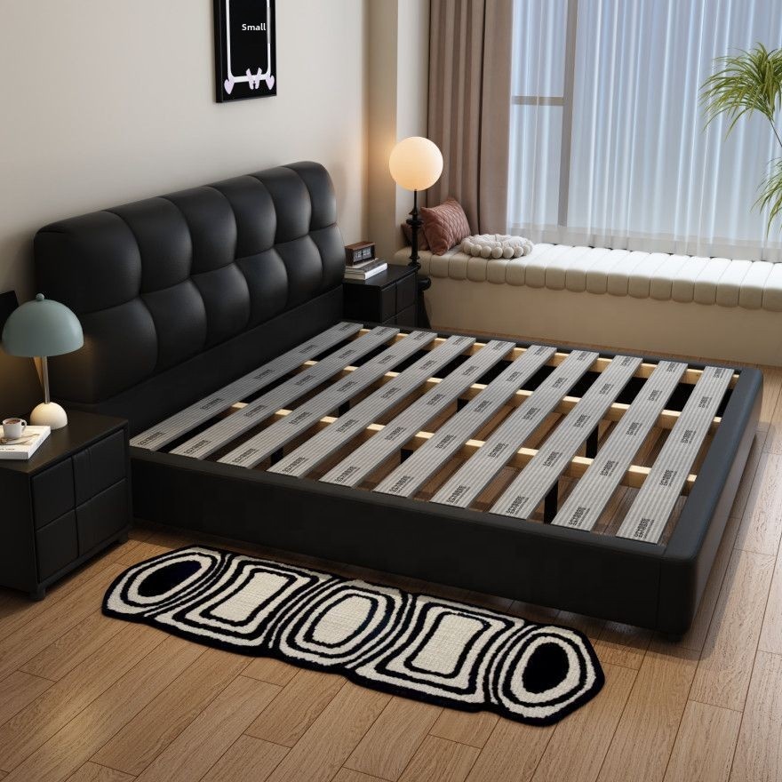 King Size Bed Frame With Storage Drawers - # Base de Cama de Cuero