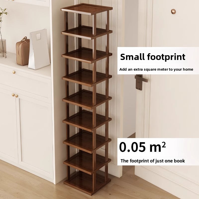 Shoe Rack Cabinet Narrow Entryway - Zapatero de entrada color té, estante