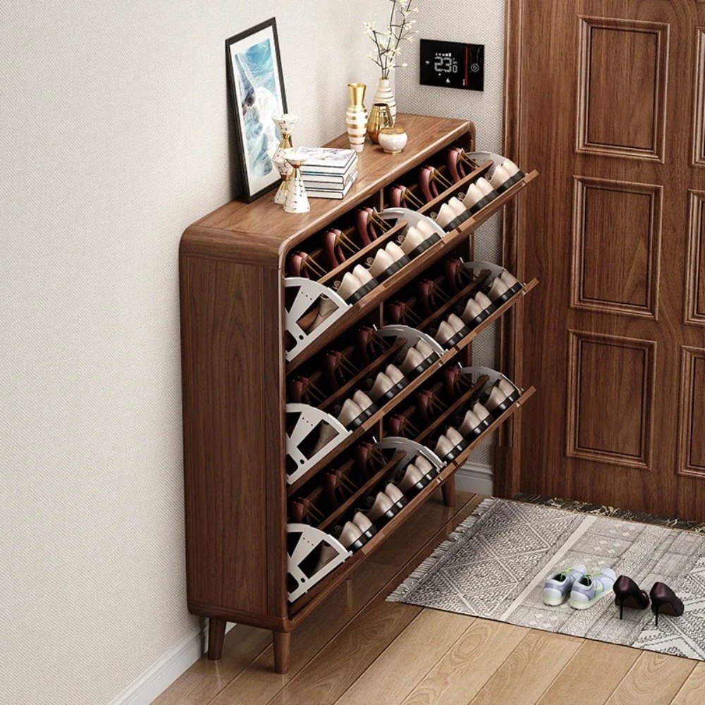 Shoe Rack Cabinet Narrow Entryway - Zapatero Delgado con Puerta Abatible, Mueble