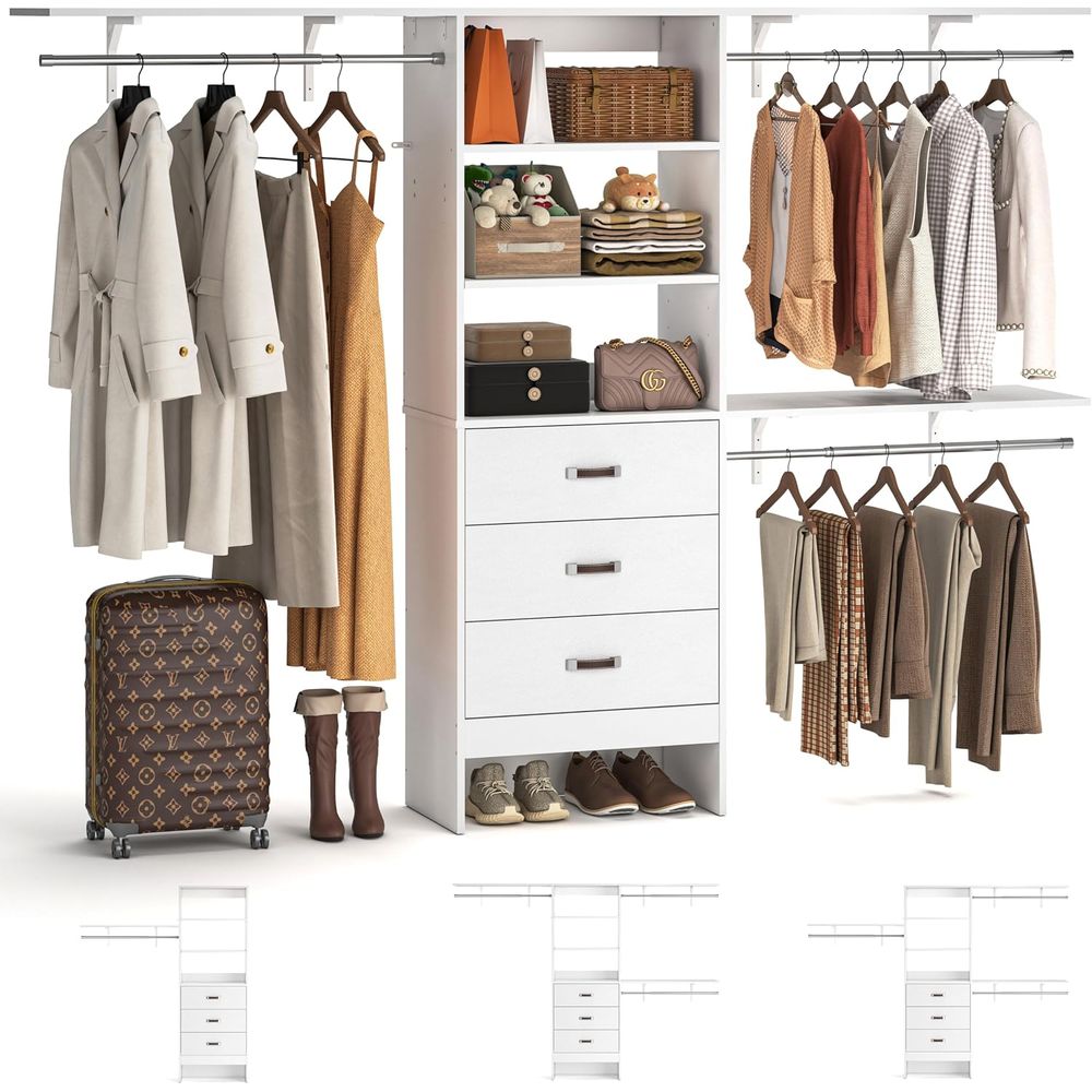 Bedroom Furniture - Sistema de Armario 8T, Organizador de