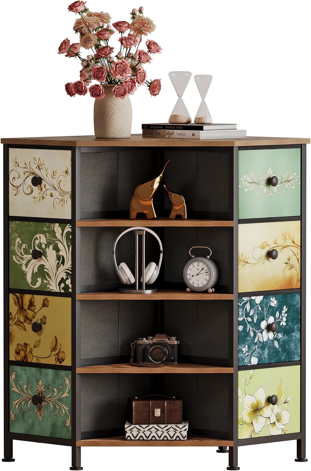 Bedroom Furniture - Cómoda esquinera de 8 cajones con