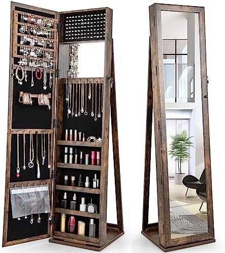 Full Length Mirror Jewelry Armoire - Armario para Joyas con Espejo de
