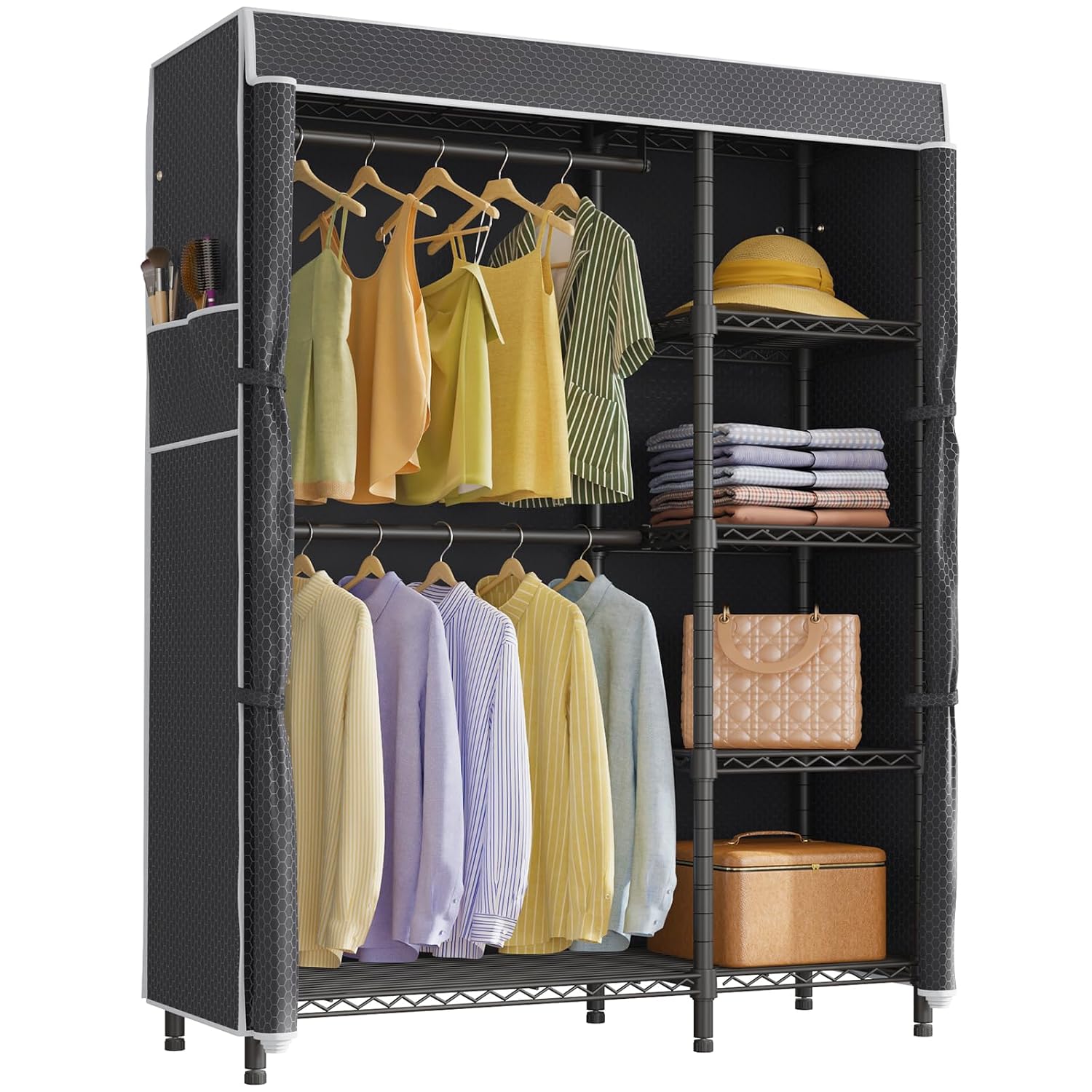 Wardrobe Closet Portable Fabric Cover - Armario Portátil Resistente con Perchero para