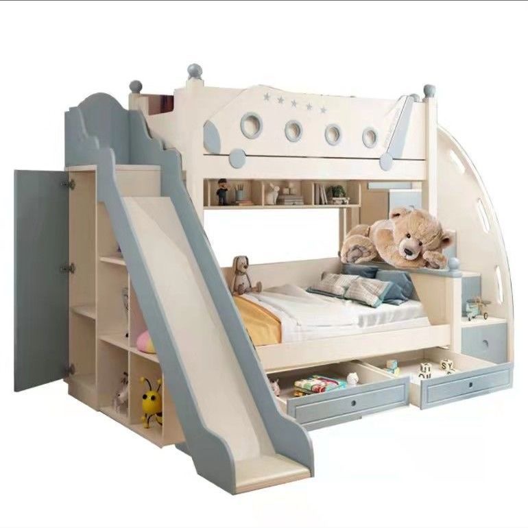 Bunk Bed With Stairs And Slide - Litera de estilo princesa de madera
