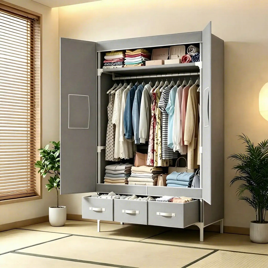 Wardrobe Closet Portable Fabric Cover - Armario Portátil, Organizador de Ropa de