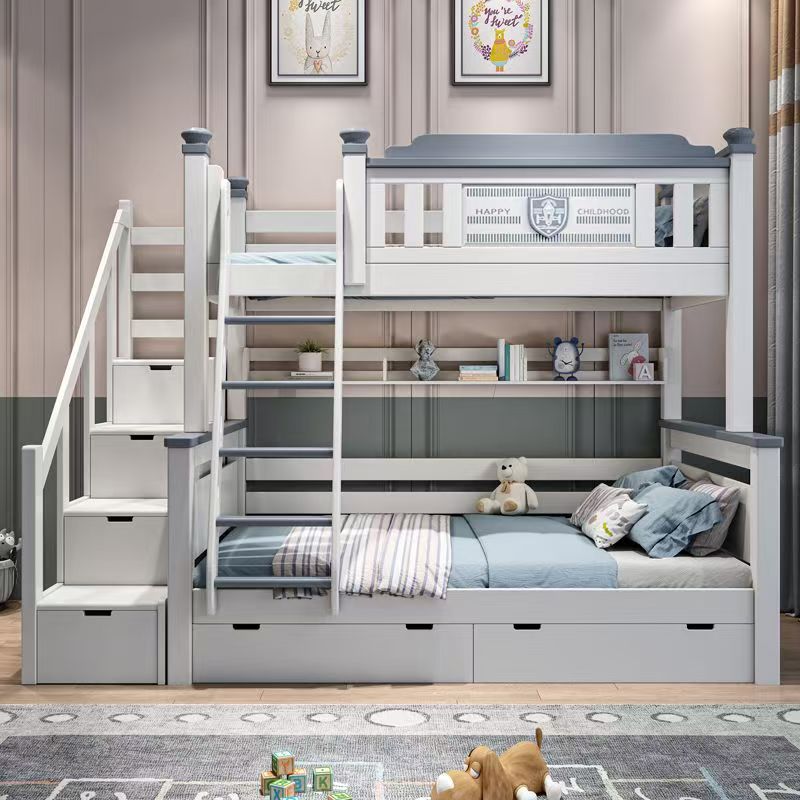 Bunk Bed With Stairs And Slide - ¡Novedad 2025! Muebles de Madera Baratos