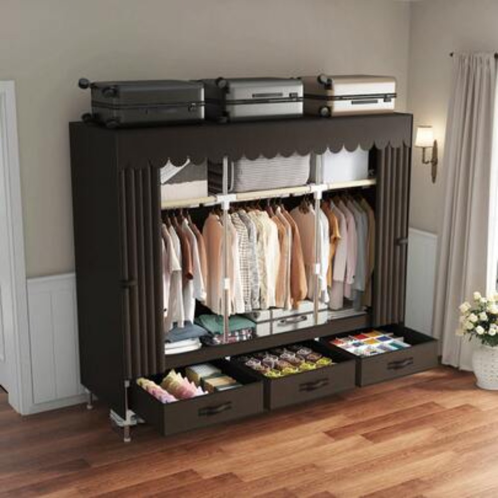 Wardrobe Closet Portable Fabric Cover - Armario Portátil con Estructura de Acero
