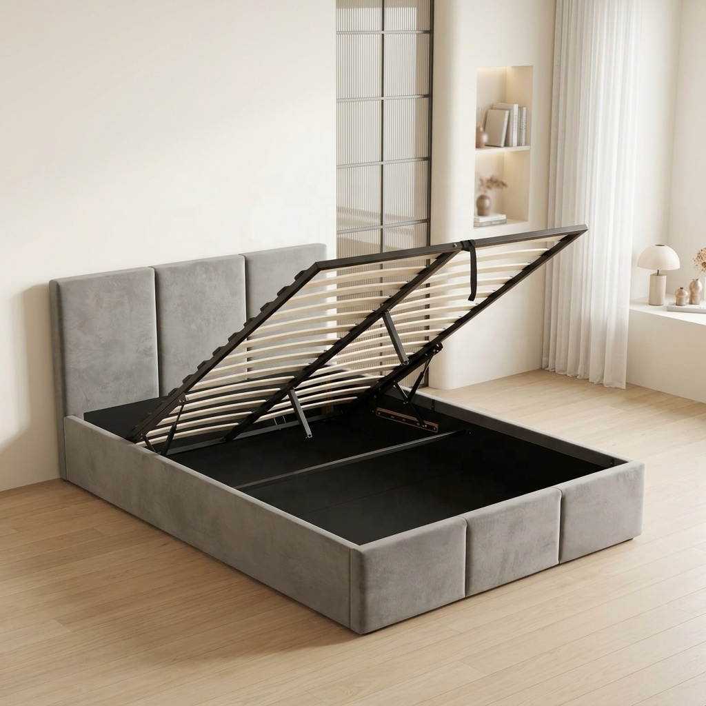 Gas Lift Storage Bed Hydraulic - Muestra Gratis: Base de Cama Moderna