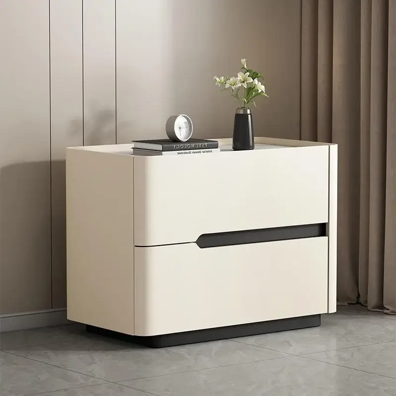 Solid Wood Nightstand 2 Drawers - Mesita De Noche moderna nórdica, almacenamiento