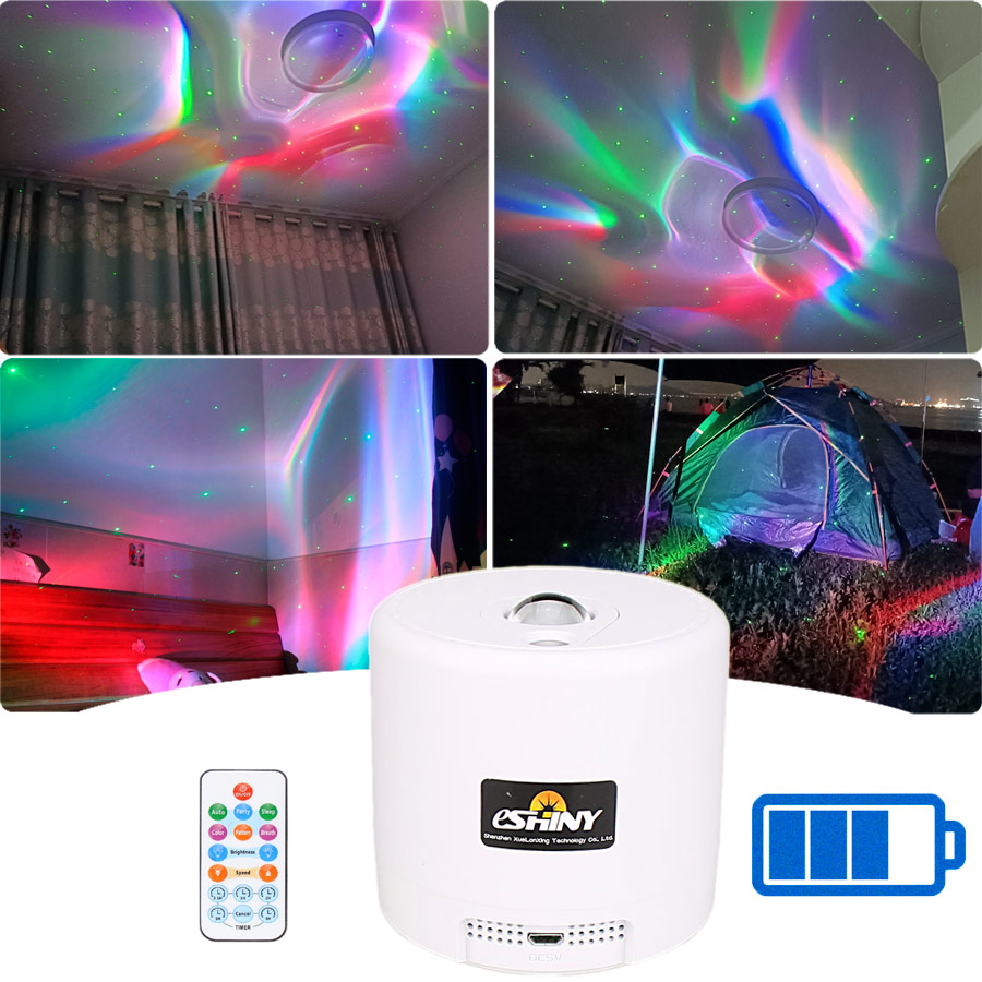 Floating Nightstand With Led Light - SA204 RGB LED Motive Aurora proyector
