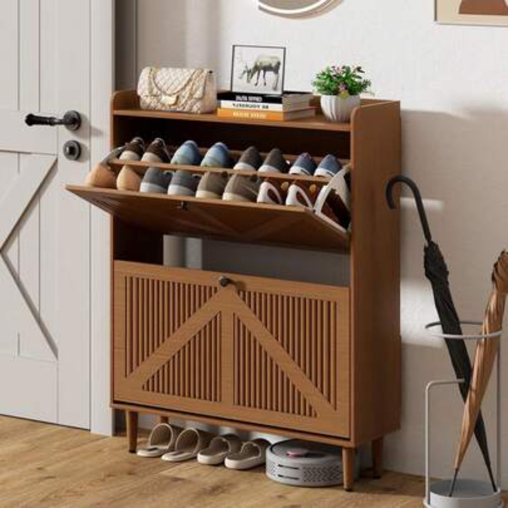 Shoe Rack Cabinet Narrow Entryway - Armario de almacenamiento de zapatos estrecho