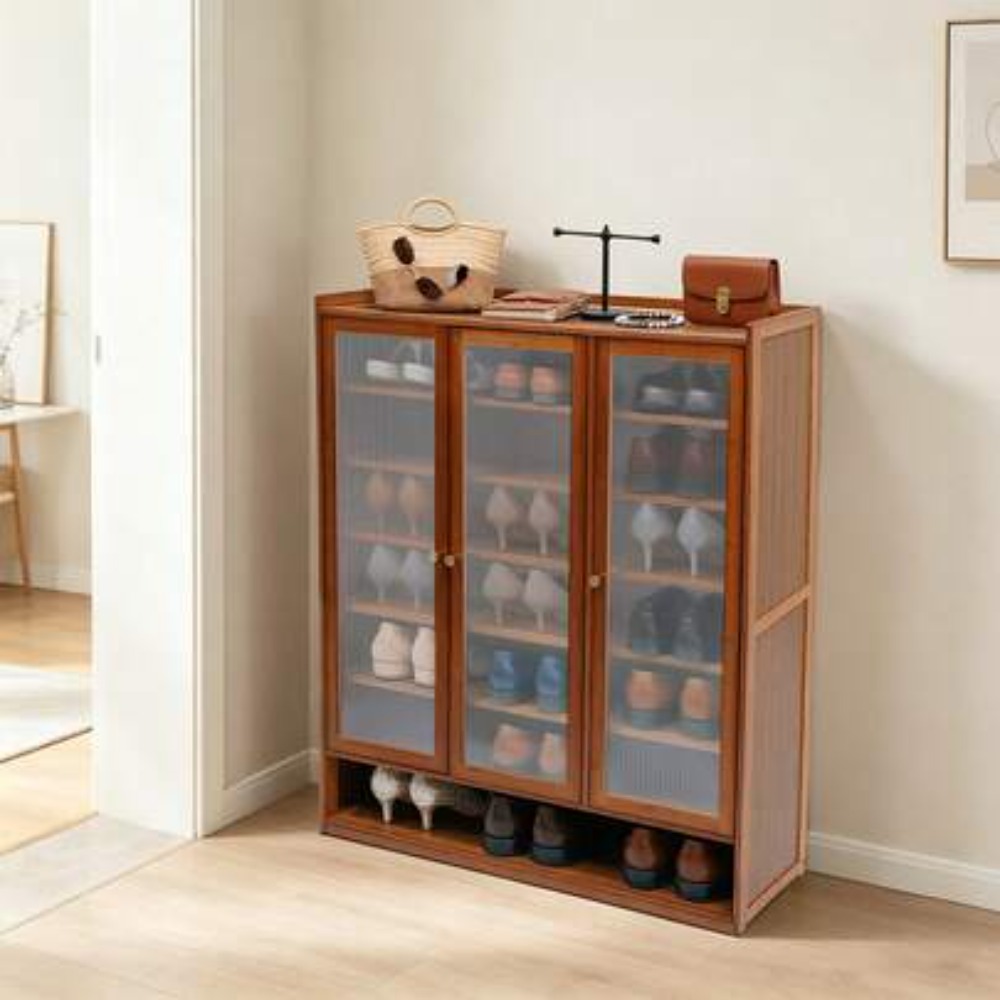 Shoe Rack Cabinet Narrow Entryway - Zapatero de 8 Niveles y 3