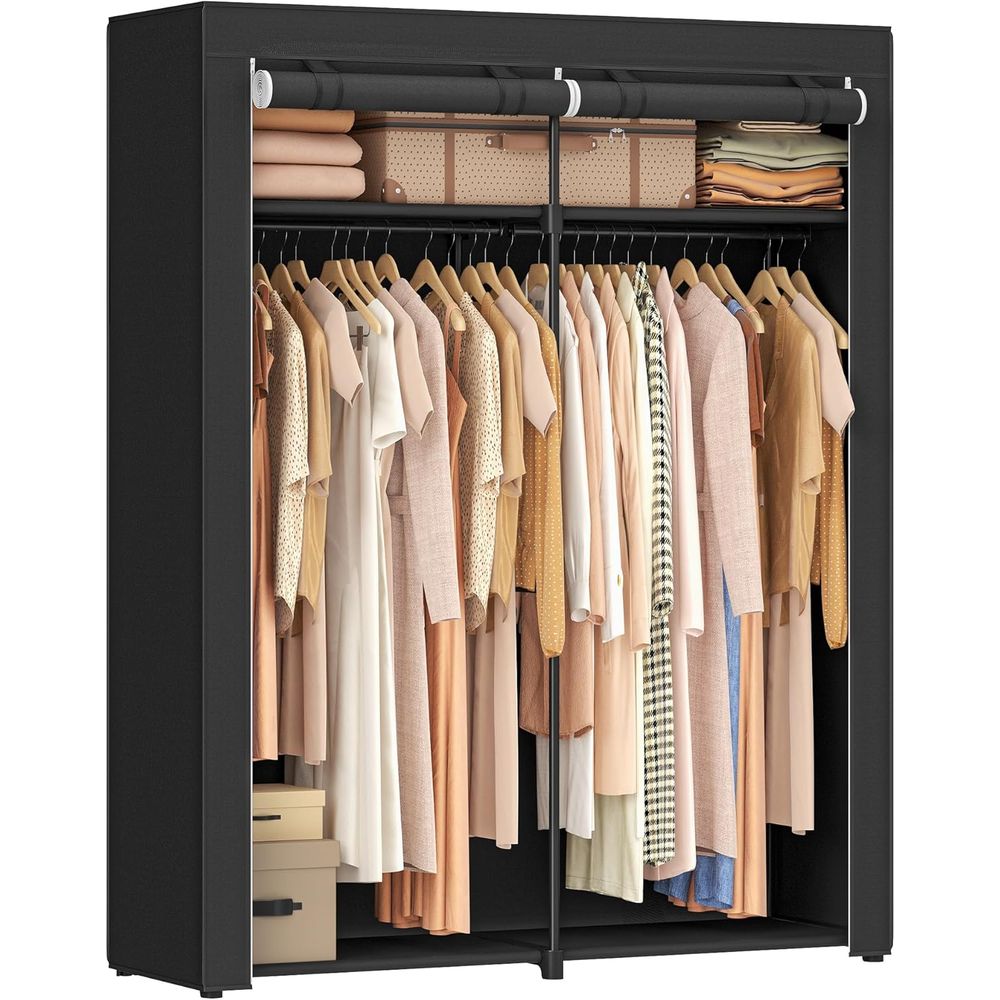 Wardrobe Closet Portable Fabric Cover - Armario Portátil, Perchero para Dormitorio con