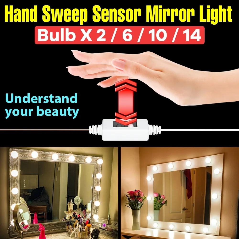 Dressing Table Vanity With Lighted Mirror - Luces LED de Maquillaje para Mujer,