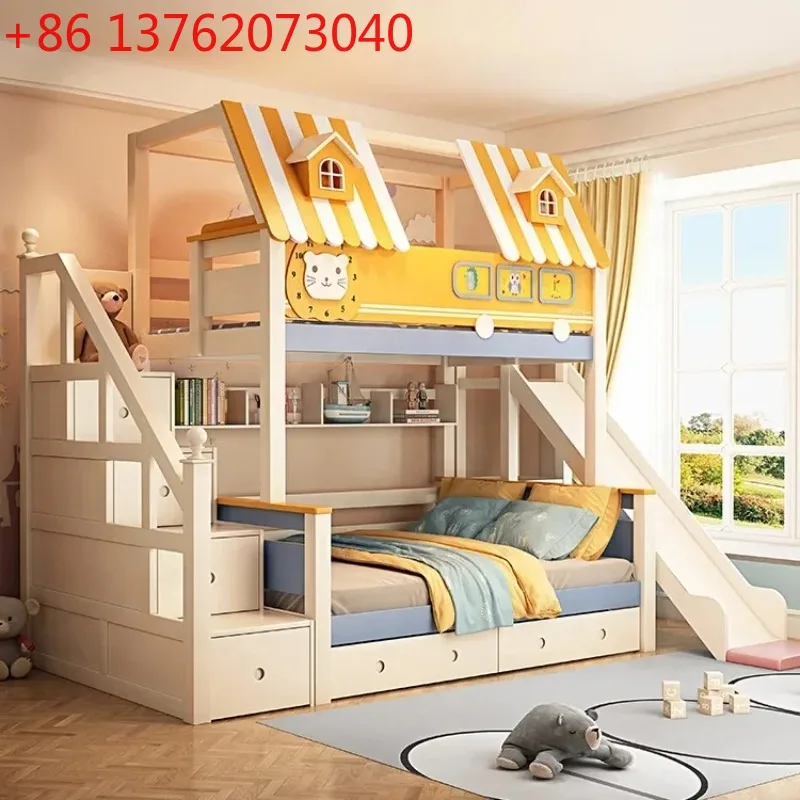 Muebles de madera para habitac - Bunk Bed With Stairs And Slide reseña y precio