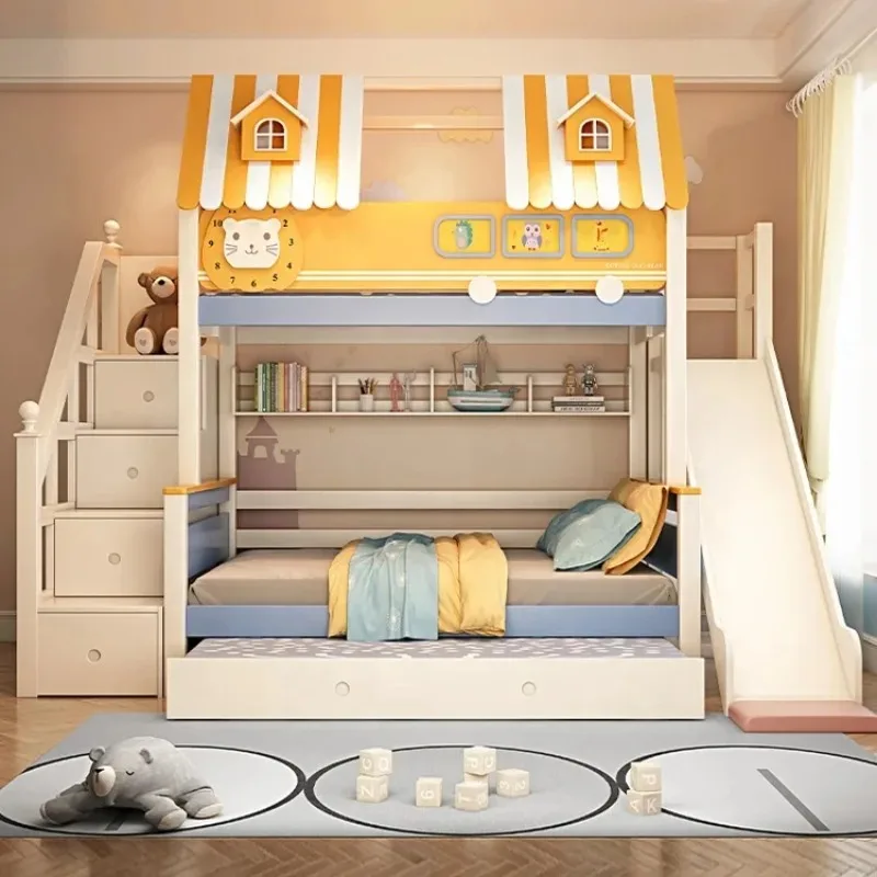 Muebles de madera para habitac - Bunk Bed With Stairs And Slide reseña y precio