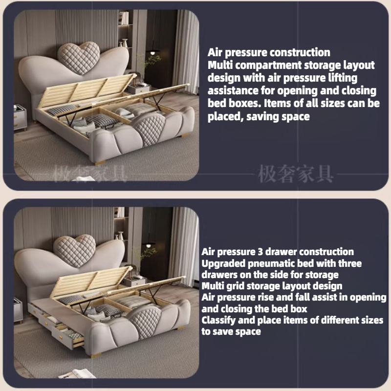 Base de Cama Matrimonial de 20 - King Size Bed Frame With Storage Drawers reseña y precio