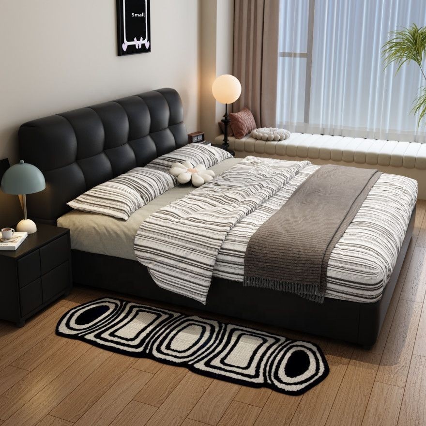 # Base de Cama de Cuero Negro  - King Size Bed Frame With Storage Drawers reseña y precio