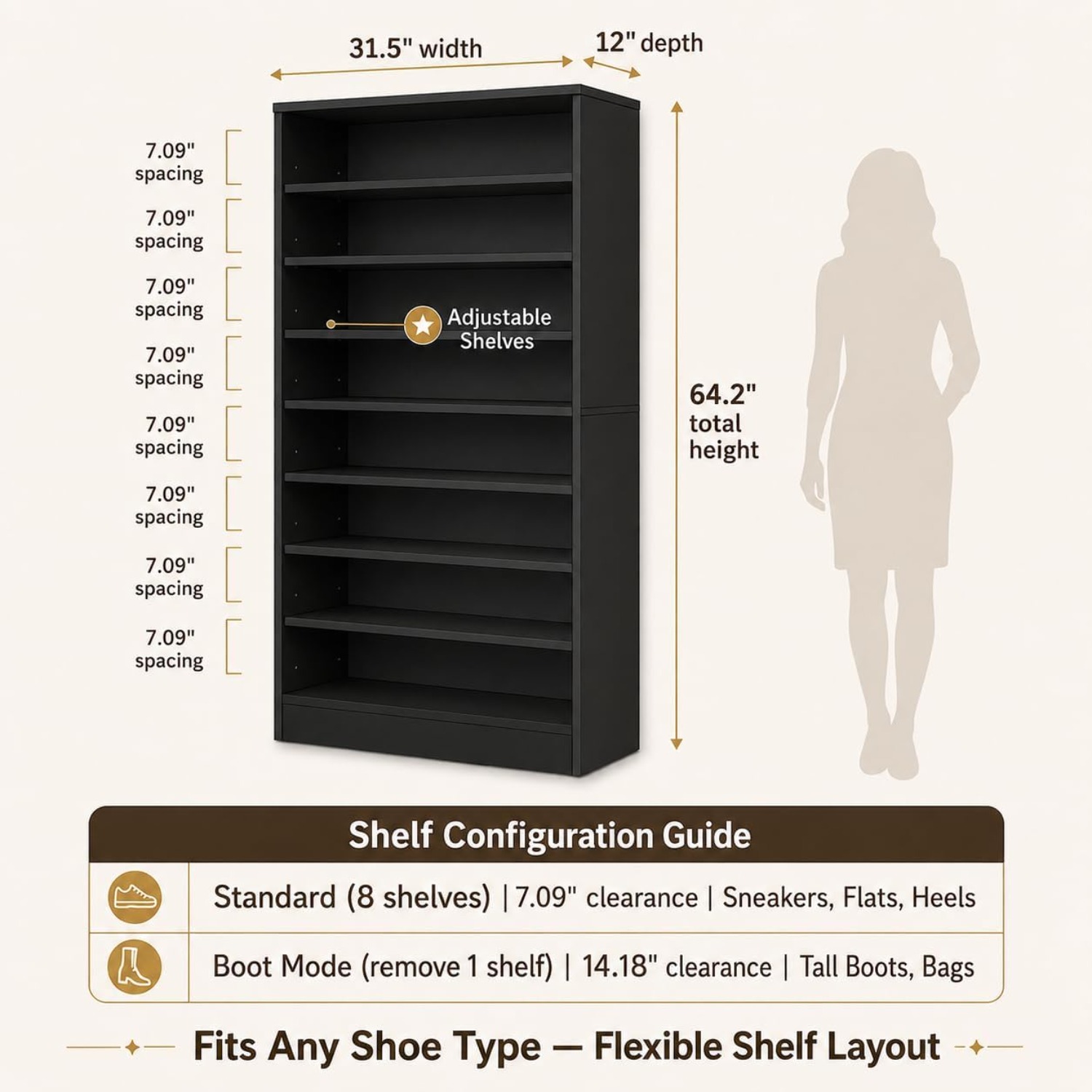 Zapatero alto de 9 niveles par - Shoe Rack Cabinet Narrow Entryway reseña y precio