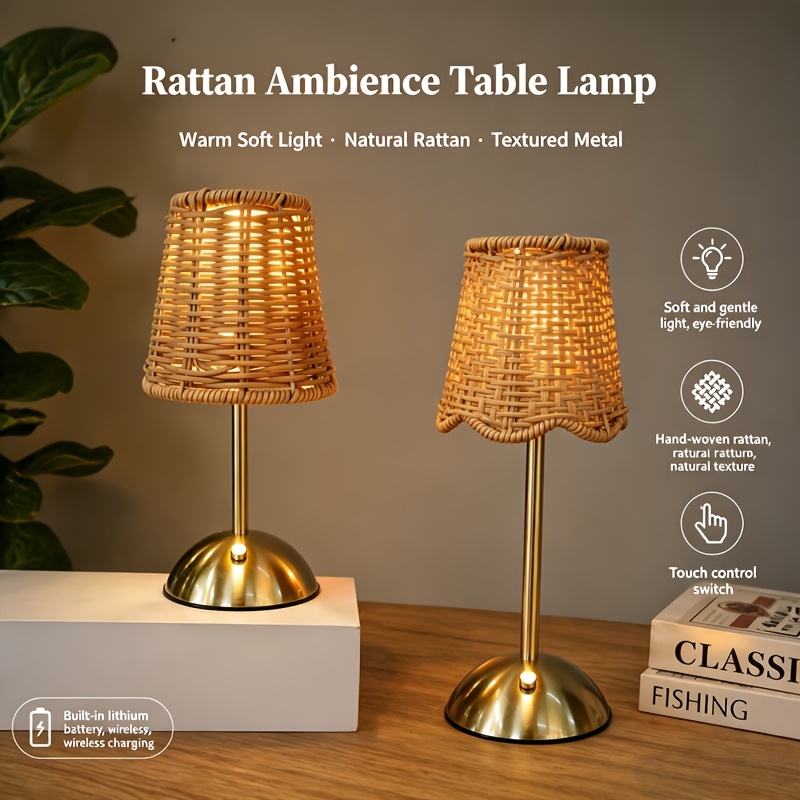 Lámpara de Mesa de Ratán Tejid - Bedroom Furniture reseña y precio