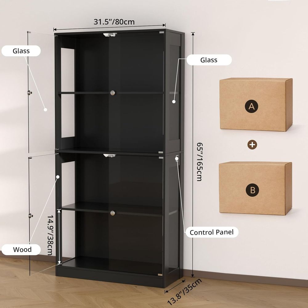 Vitrina de Vidrio de 65 Pulgad - Storage reseña y precio