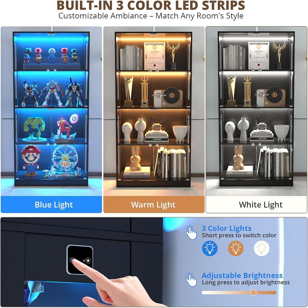 Vitrina de Vidrio de 65 Pulgad - Storage reseña y precio