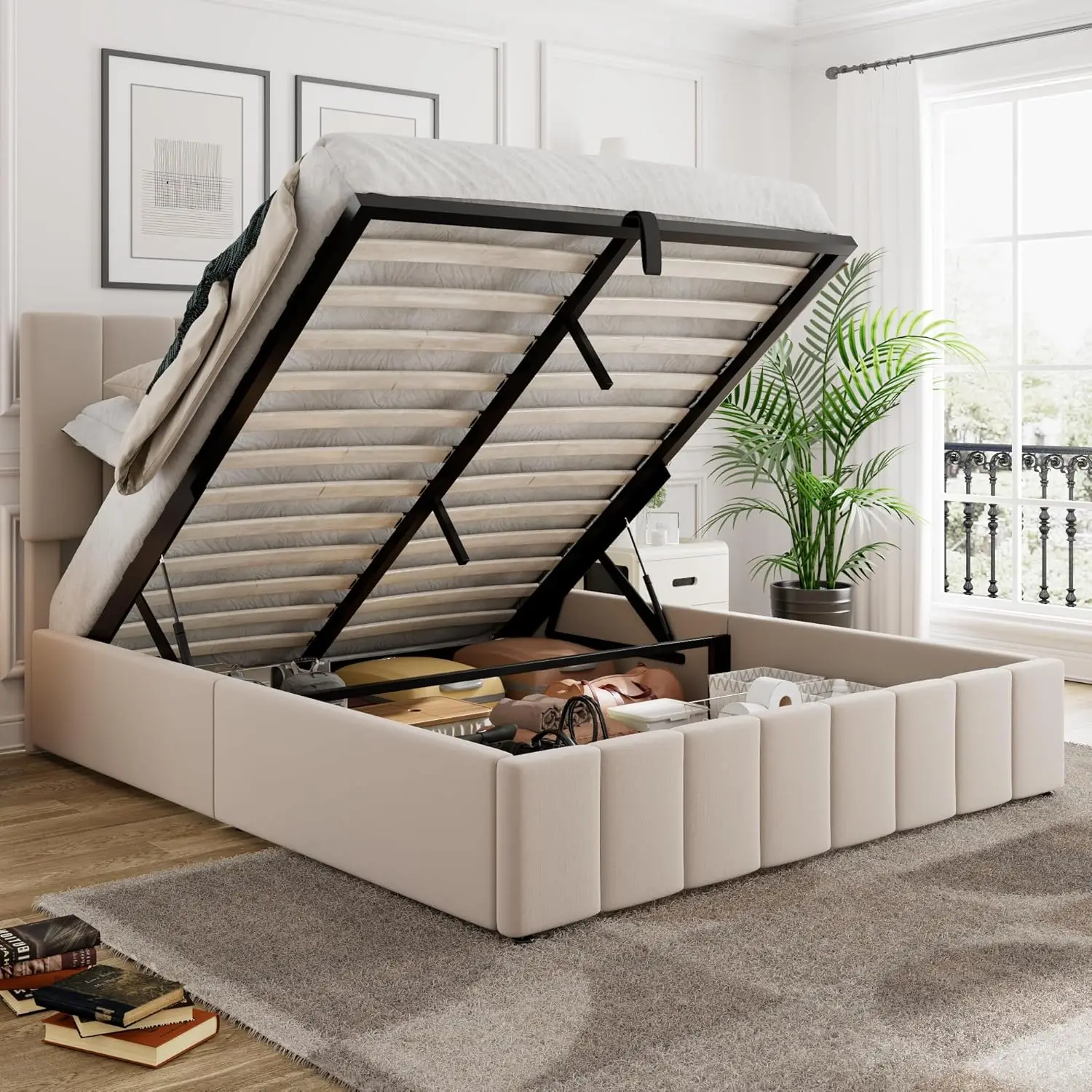 Cama con plataforma de almacen - Gas Lift Storage Bed Hydraulic reseña y precio