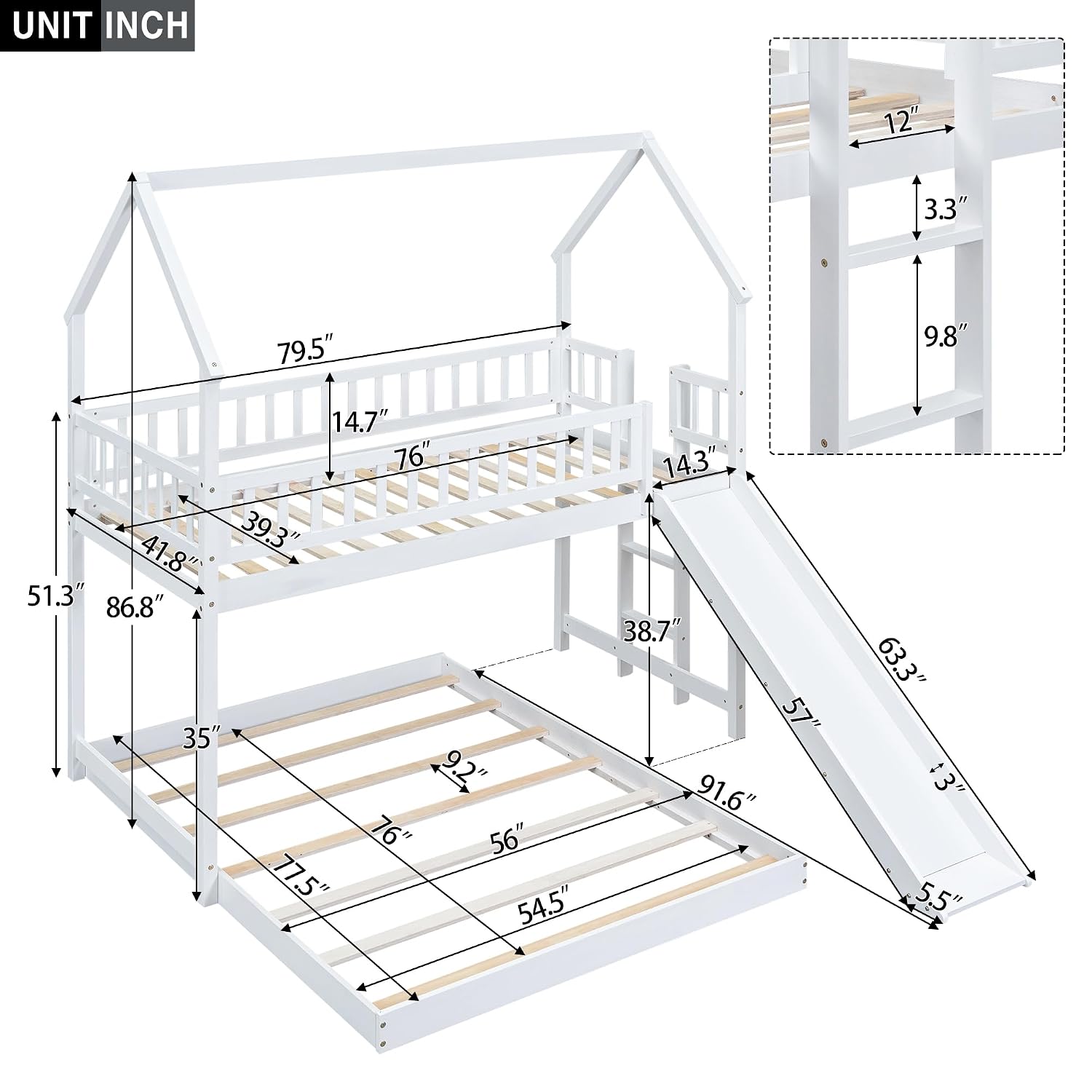 Cama litera con escaleras y to - Bunk Bed With Stairs And Slide reseña y precio
