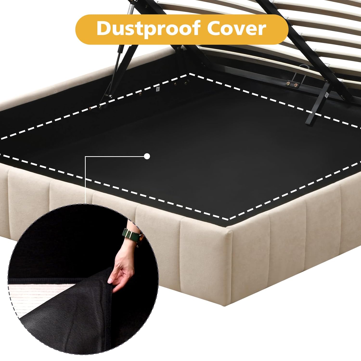 Base de Cama con Almacenamient - Gas Lift Storage Bed Hydraulic reseña y precio