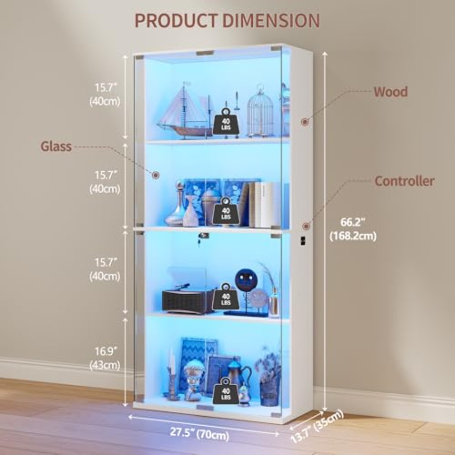 Vitrina de Cristal 66 para Col - Storage reseña y precio