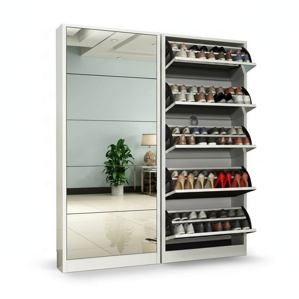 Mueble Zapatero Moderno de Mad - Shoe Rack Cabinet Narrow Entryway reseña y precio