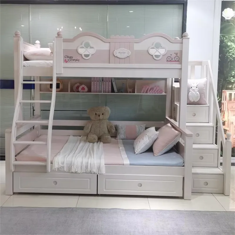 Cama Infantil Moderna de Lujo  - Bunk Bed With Stairs And Slide reseña y precio