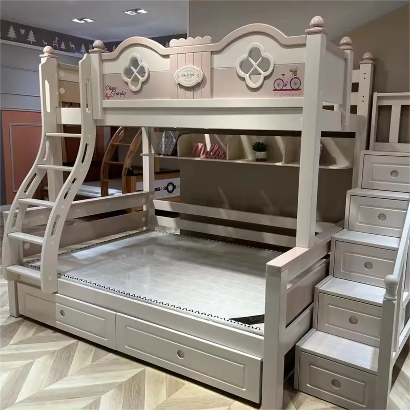 Cama Infantil Moderna de Lujo  - Bunk Bed With Stairs And Slide reseña y precio