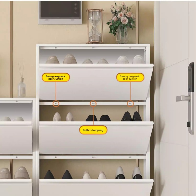Zapatero Moderno y Delgado, Es - Shoe Rack Cabinet Narrow Entryway reseña y precio