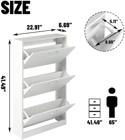 Mueble para Entrada, Almacenam - Shoe Rack Cabinet Narrow Entryway reseña y precio