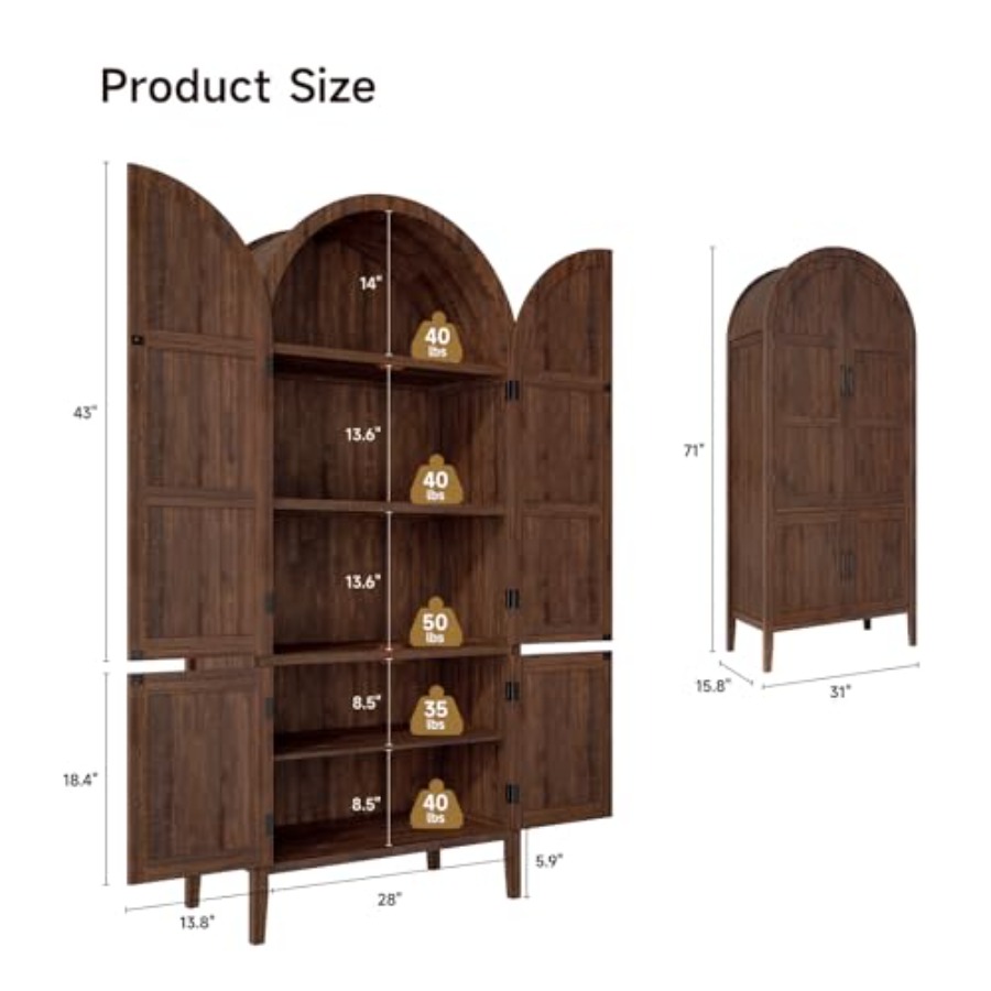 Armario Arqueado de Madera de  - Storage reseña y precio