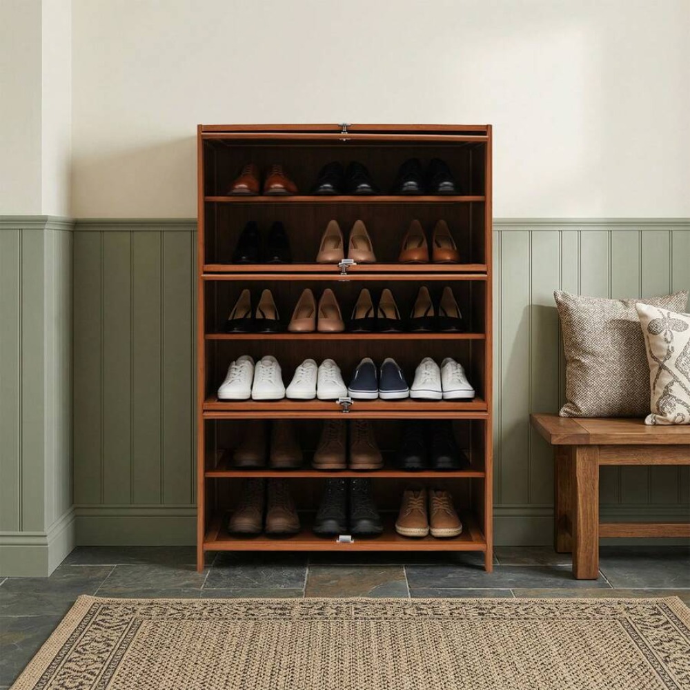 Zapatero de 7 Niveles con Puer - Shoe Rack Cabinet Narrow Entryway reseña y precio
