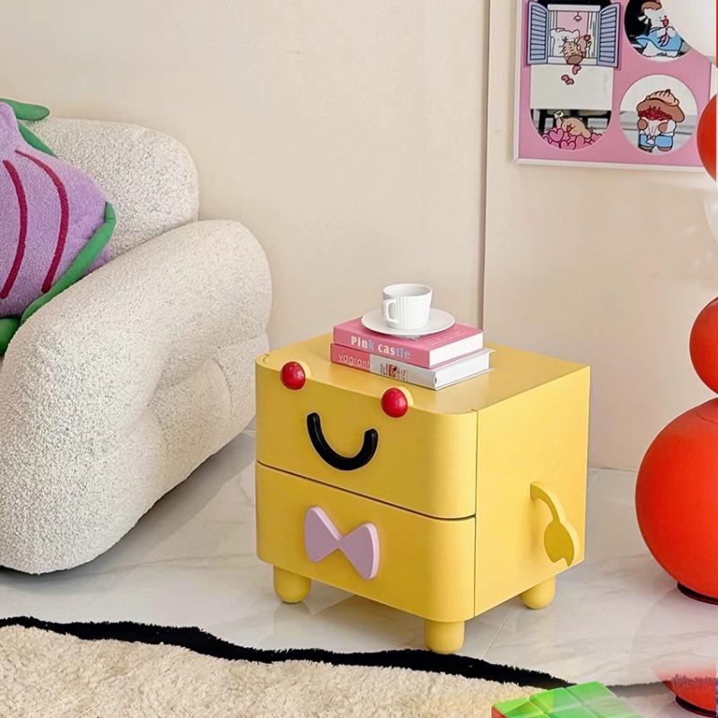 Mesita de noche de dibujos ani - Solid Wood Nightstand 2 Drawers reseña y precio
