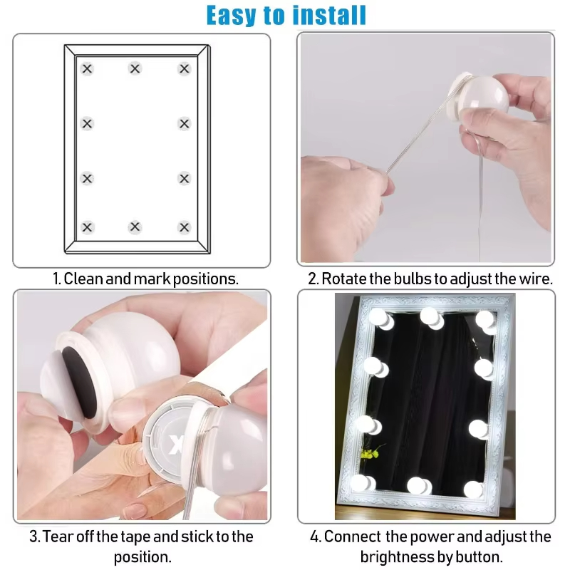 Kit de 10 Bombillas LED para E - Dressing Table Vanity With Lighted Mirror reseña y precio