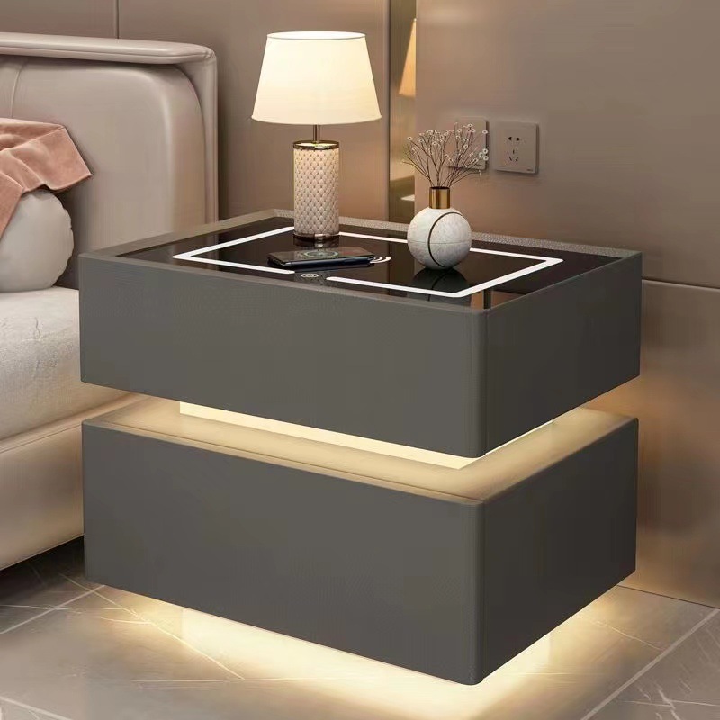 Mesita de noche de madera maci - Solid Wood Nightstand 2 Drawers reseña y precio
