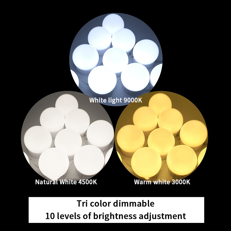Bombillas LED desmontables, lá - Dressing Table Vanity With Lighted Mirror reseña y precio