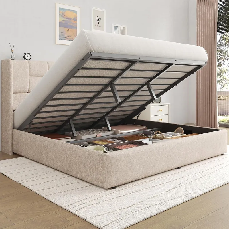 Base de cama con sistema de el - Gas Lift Storage Bed Hydraulic reseña y precio