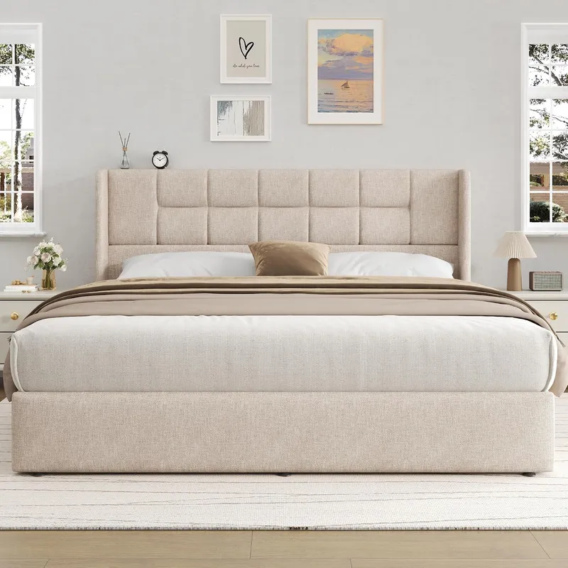 Base de cama con sistema de el - Gas Lift Storage Bed Hydraulic reseña y precio