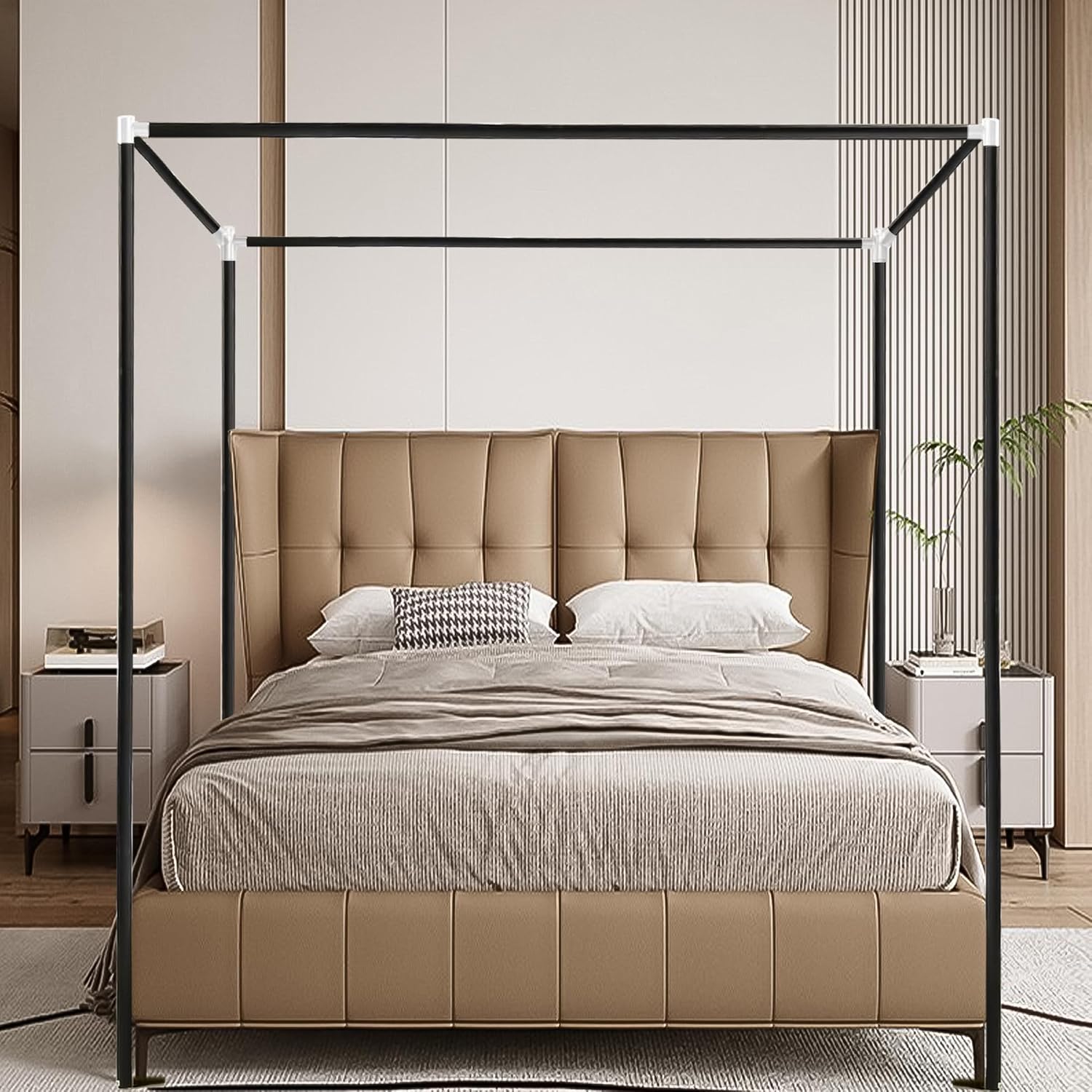 Estructura de Cama con Dosel d - Canopy Bed Frame Metal Queen reseña y precio