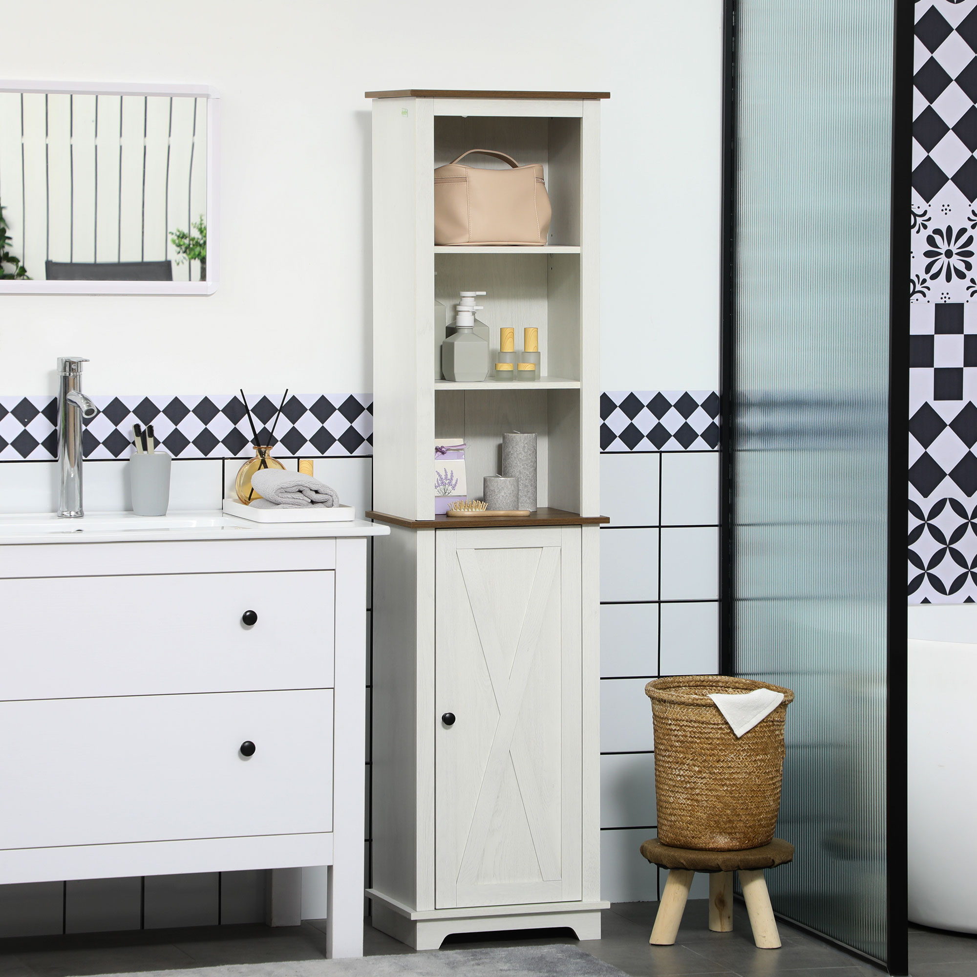 Mueble de baño estilo rústico, - Storage reseña y precio