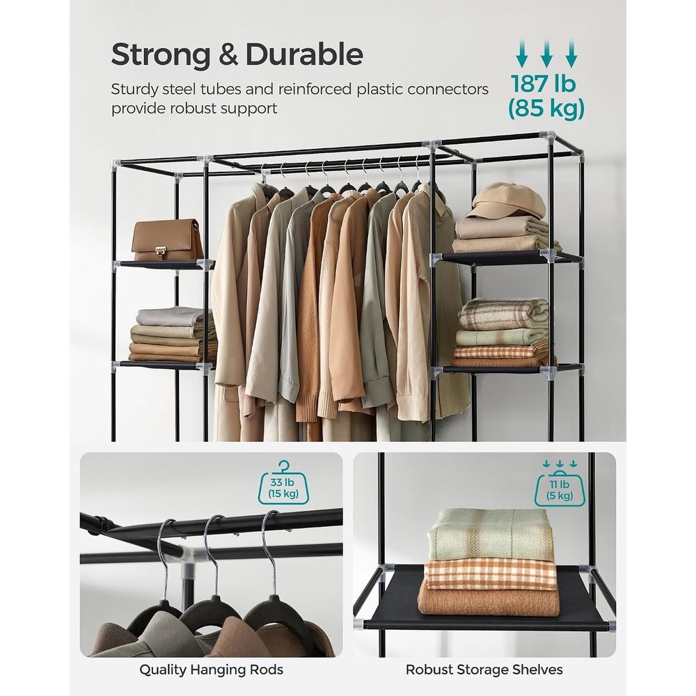 Armario Portátil, Perchero con - Wardrobe Closet Portable Fabric Cover reseña y precio