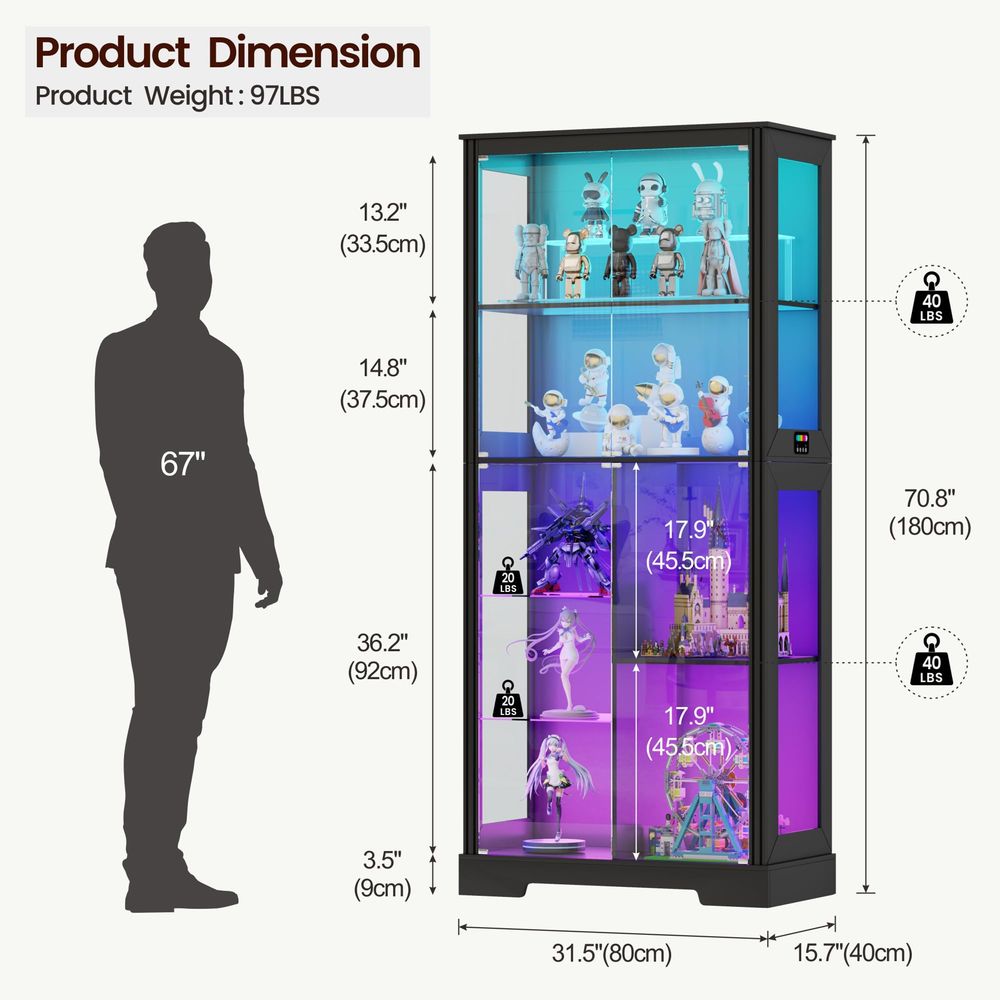 Vitrina Esquinera Iluminada co - Storage reseña y precio